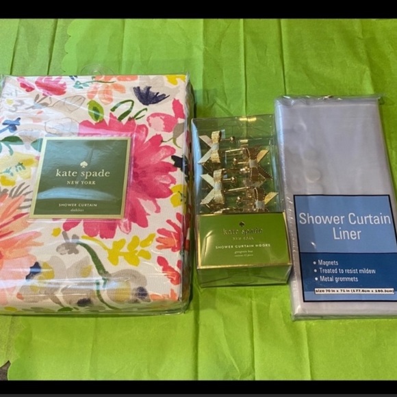 kate spade Bath Kate Spade Dahlias Shower Curtain Hooks Liner